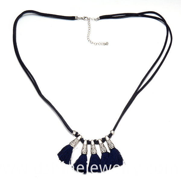 Retro necklace, hot tassel necklaces, alloy tassel necklace, knot necklace
